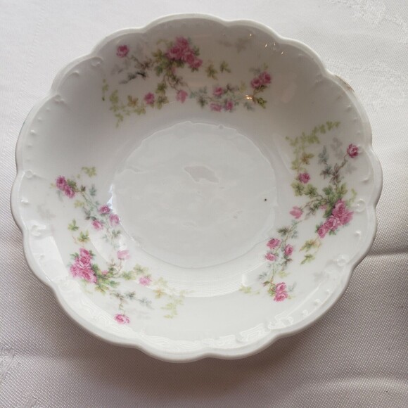 Moritz Zdekauer M Z Austria Small Bowls Rose Scallop 5" Vintage China Petite - Picture 2 of 12